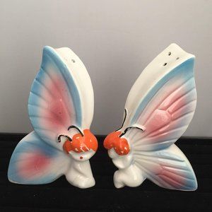 Vintage Butterfly Fairy-like Salt & Pepper Shakers
